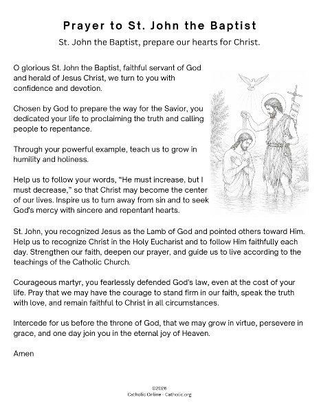 Prayer to Saint John the Baptist pdf