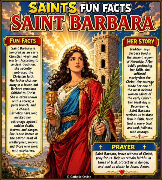 Saint Barbara – Saints Fun Facts (FREE PDF)