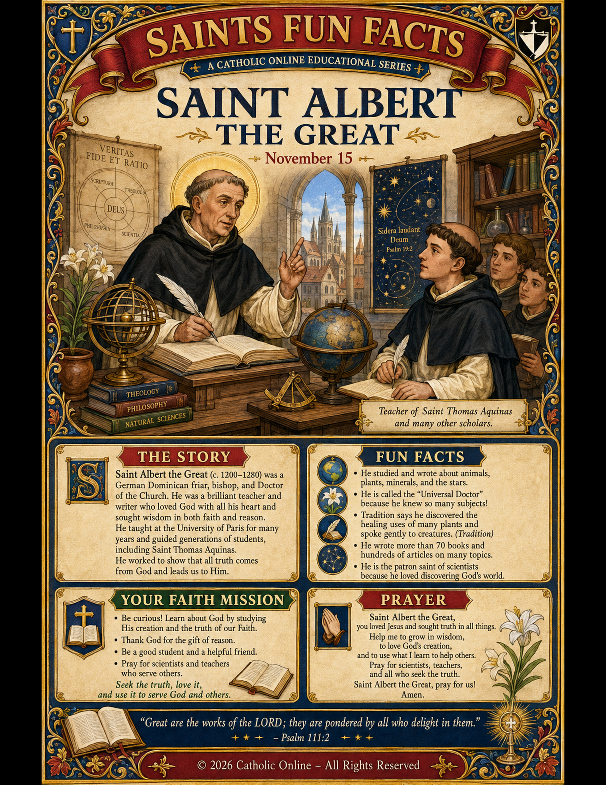 Saints Fun Facts for St. Albert the Great