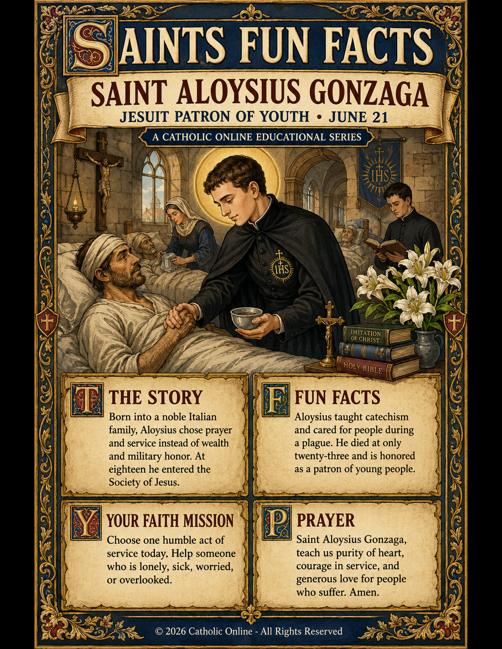 Saints Fun Facts for St. Aloysius Gonzaga