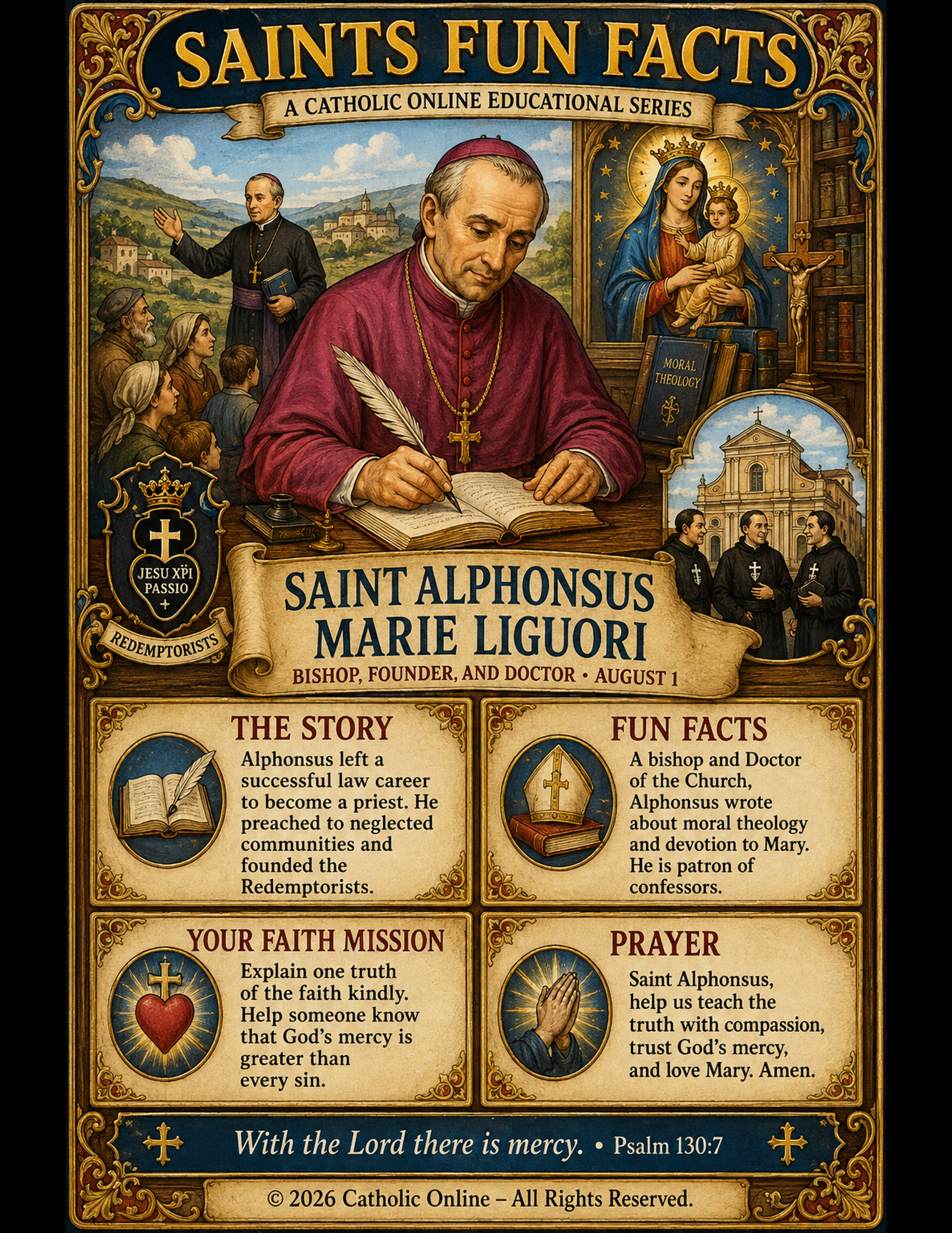 St. Alphonsus Marie Liguori Fun Fact Image