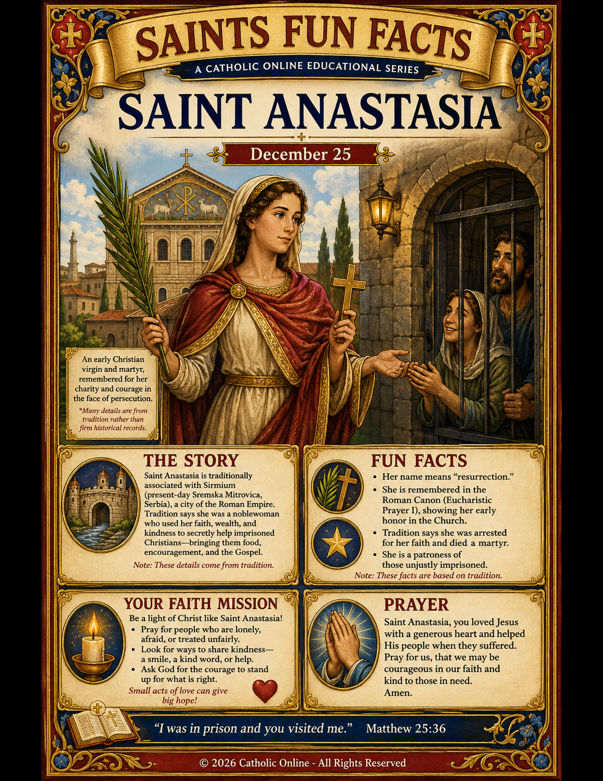 Saints Fun Facts for St. Anastasia