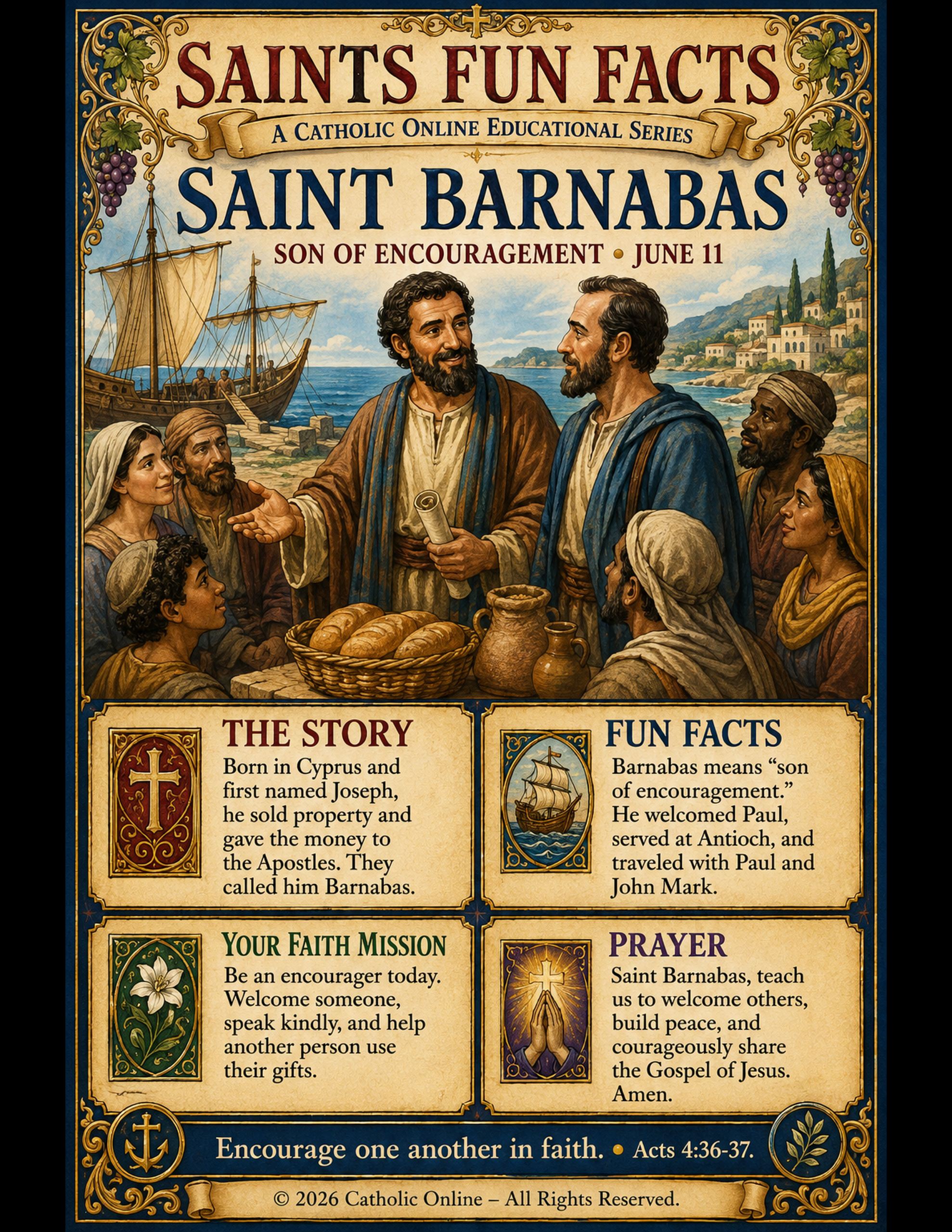 Saints Fun Facts for St. Barnabas