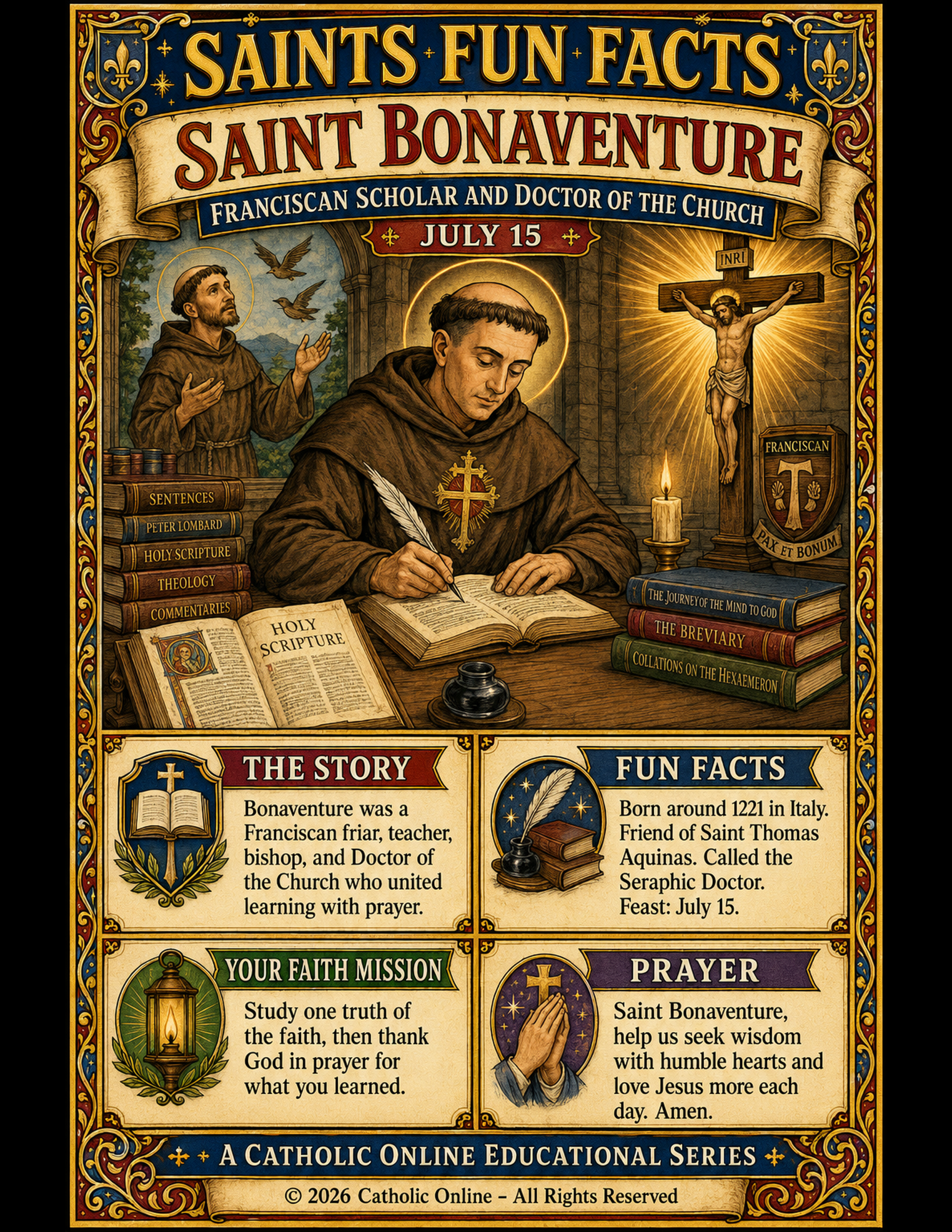 Saints Fun Facts for St. Bonaventure