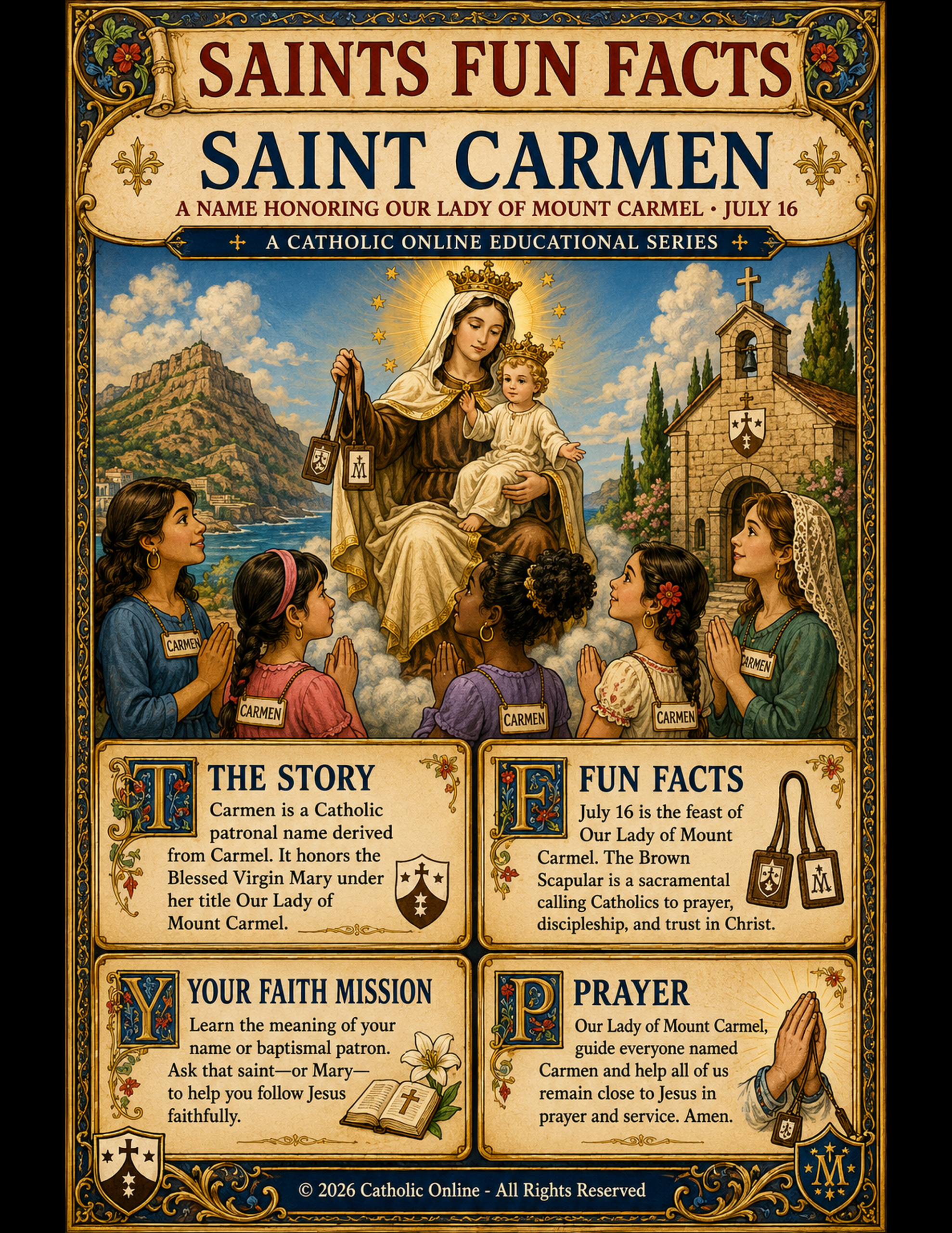 Saints Fun Facts for St. Carmen