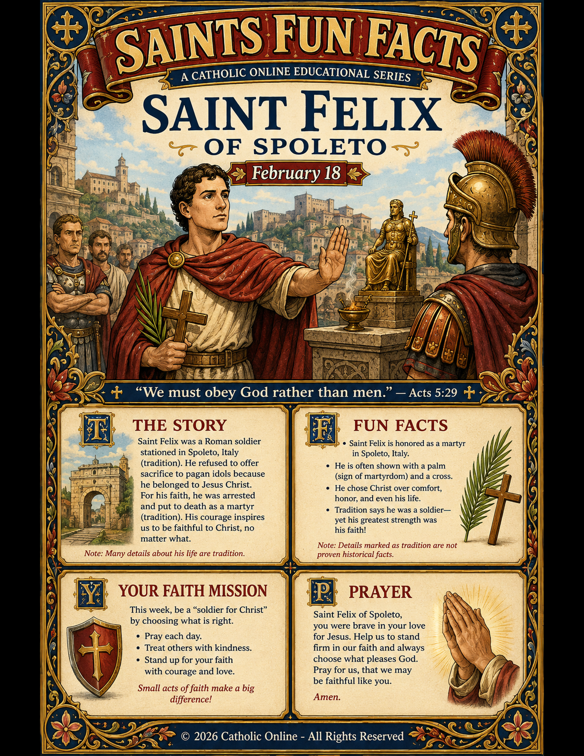 St. Felix of Spoleto Fun Fact Image