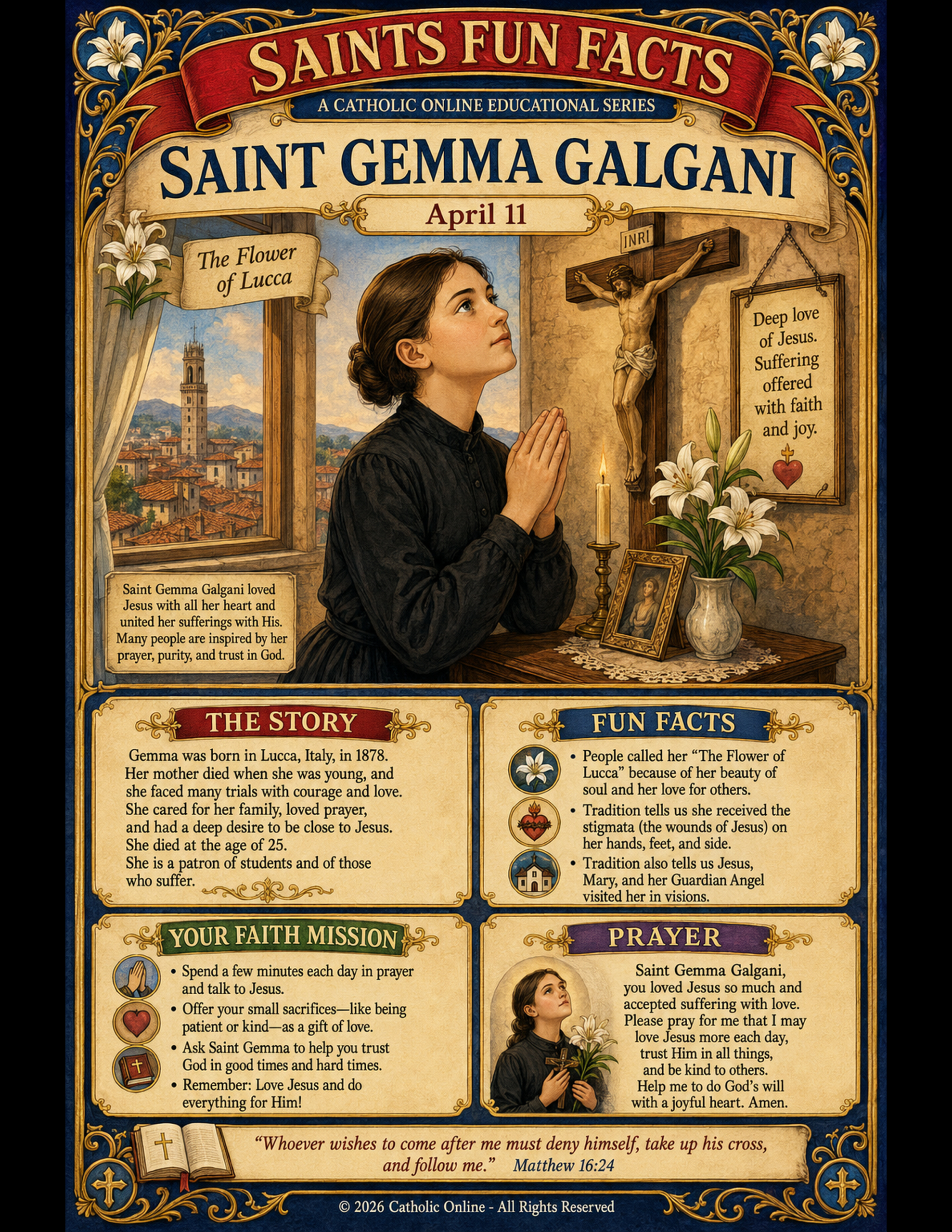 Saints Fun Facts for St. Gemma Galgani