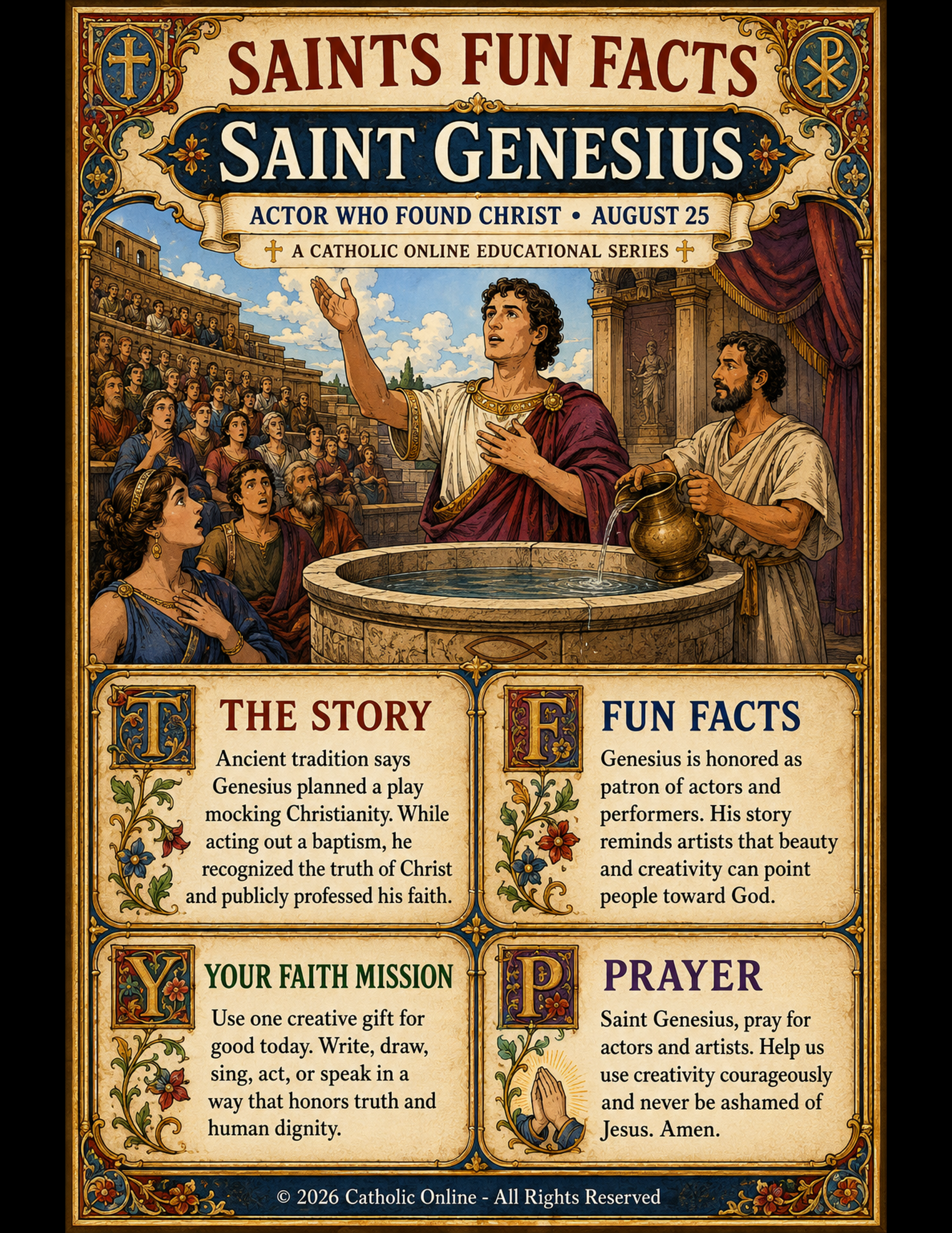 St. Genesius Fun Fact Image