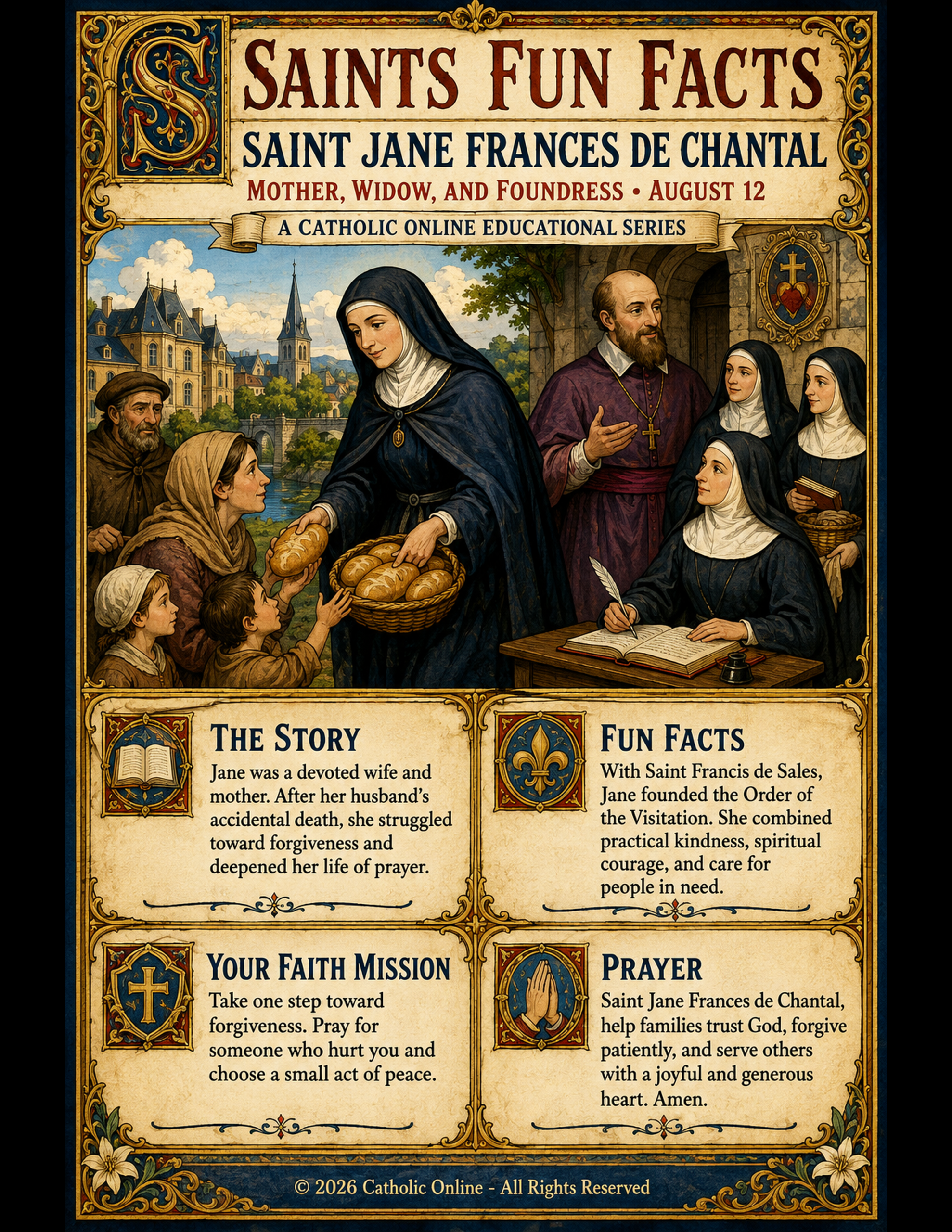 St. Jane Frances de Chantal Fun Fact Image