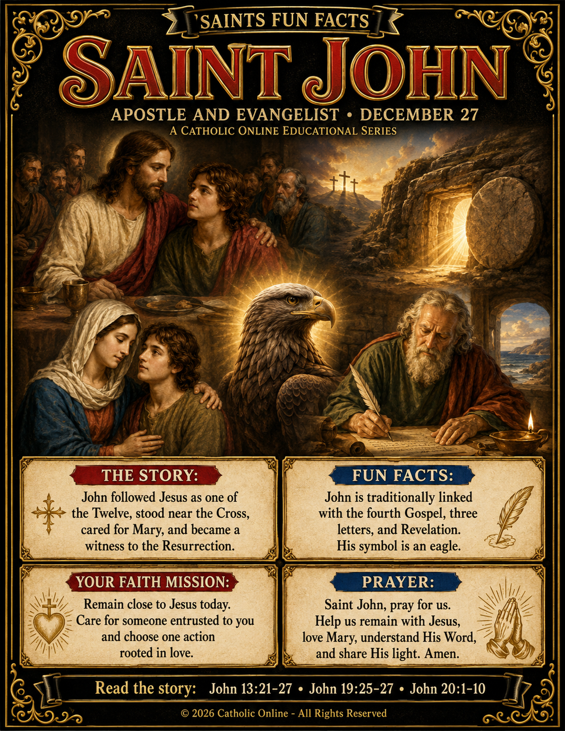 Saints Fun Facts for St. John the Apostle