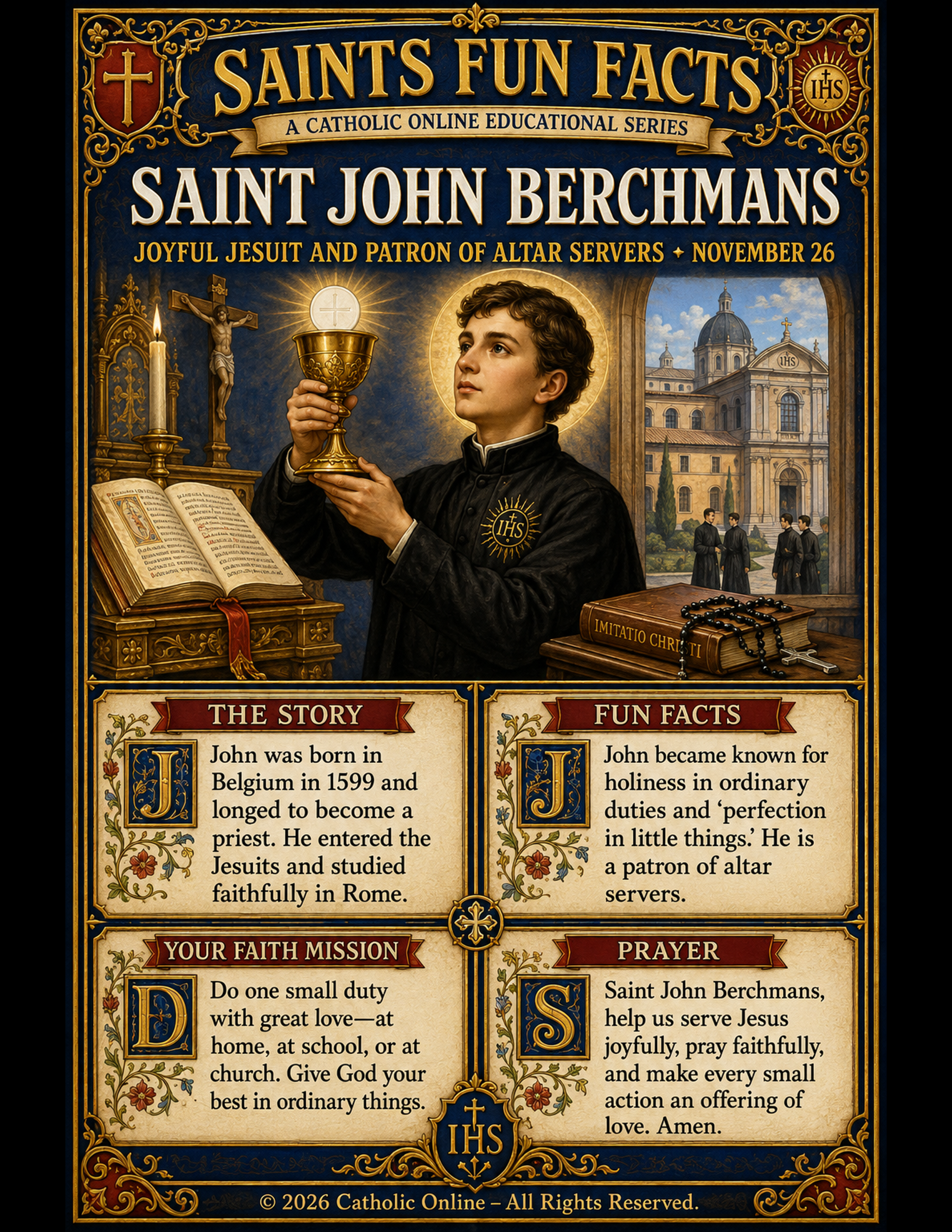 St. John Berchmans Fun Fact Image