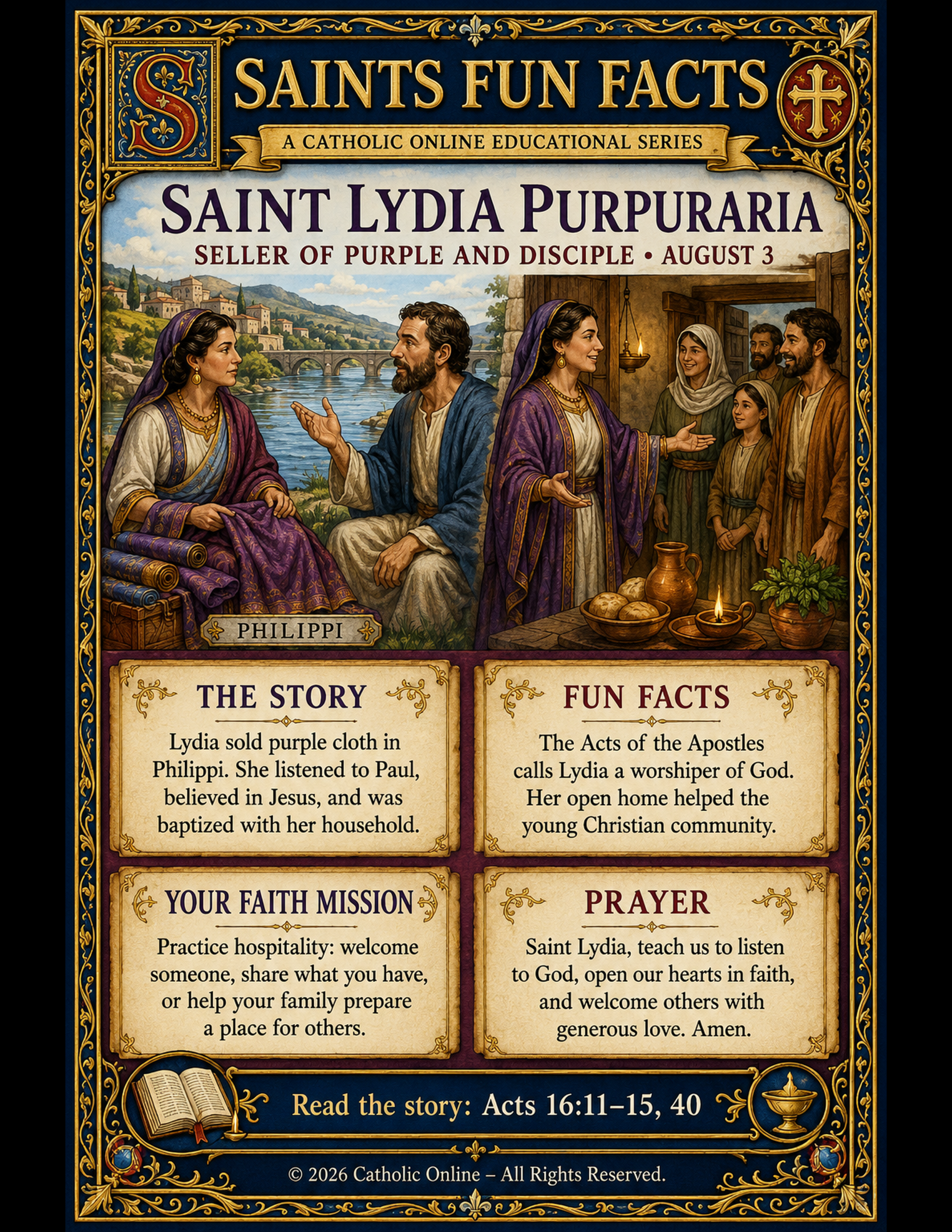 St. Lydia Purpuraria Fun Fact Image