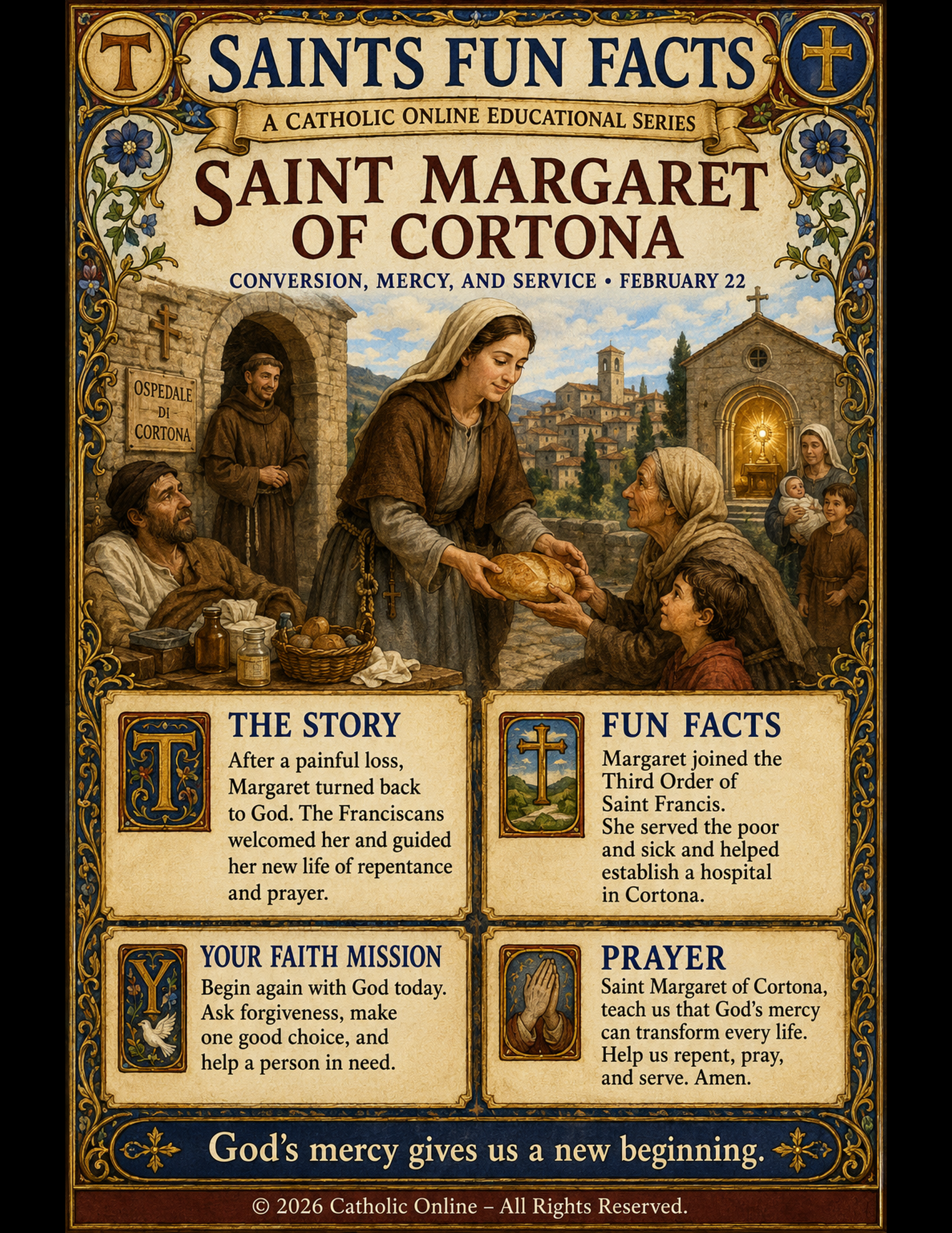 St. Margaret of Cortona Fun Fact Image