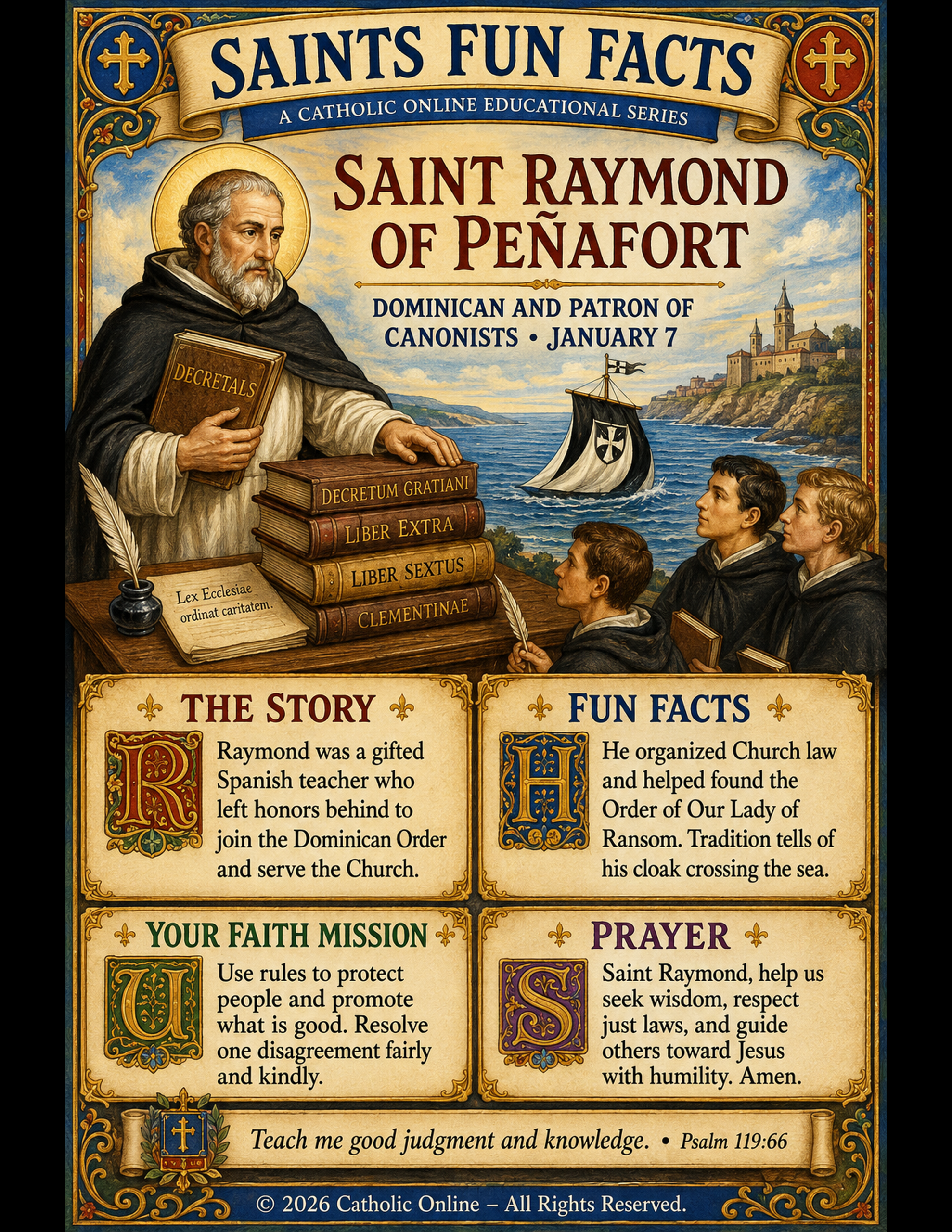 St. Raymond of Pennafort Fun Fact Image