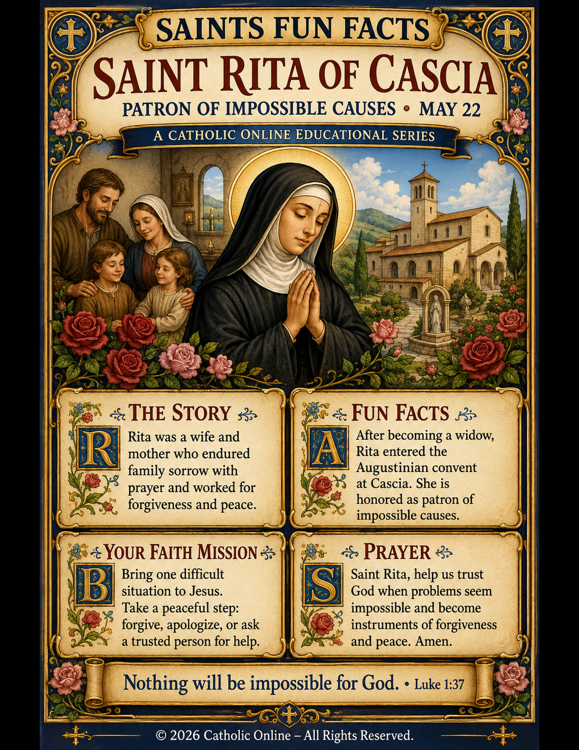 St. Rita of Cascia Fun Fact Image