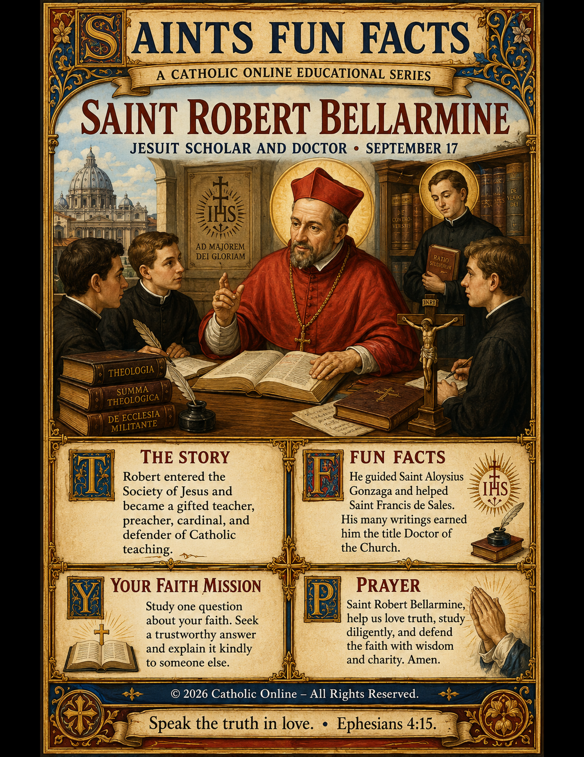St. Robert Bellarmine Fun Fact Image
