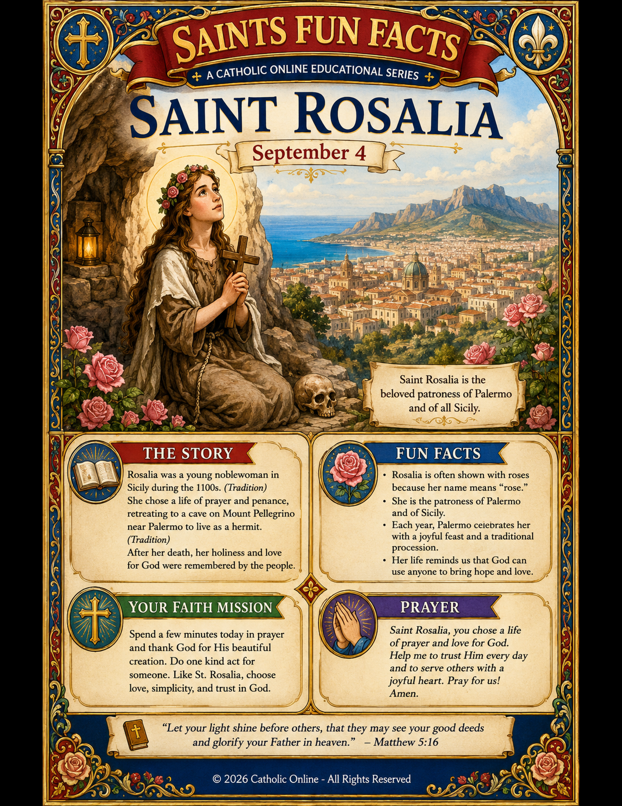 St. Rosalia Fun Fact Image