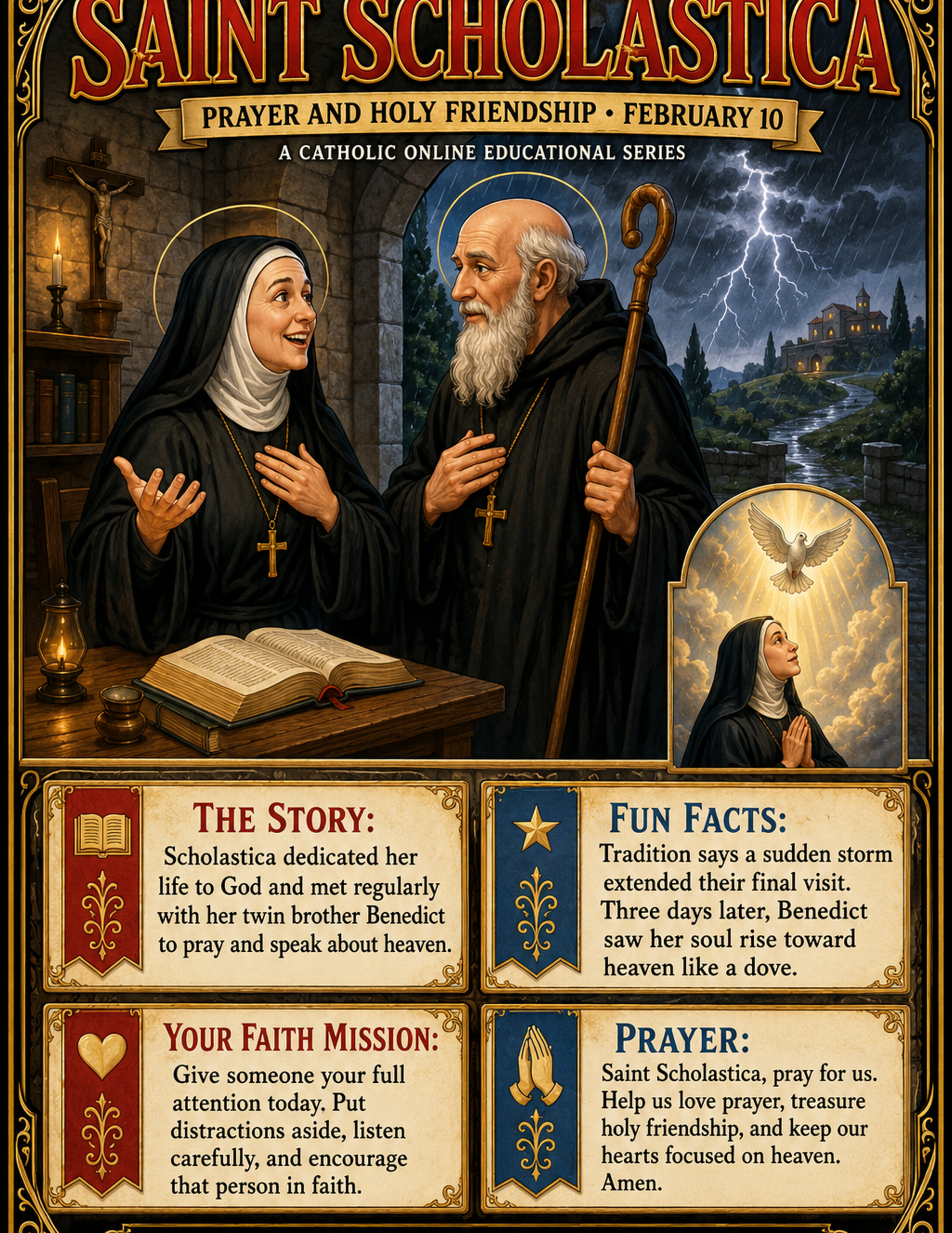 St. Scholastica Fun Fact Image