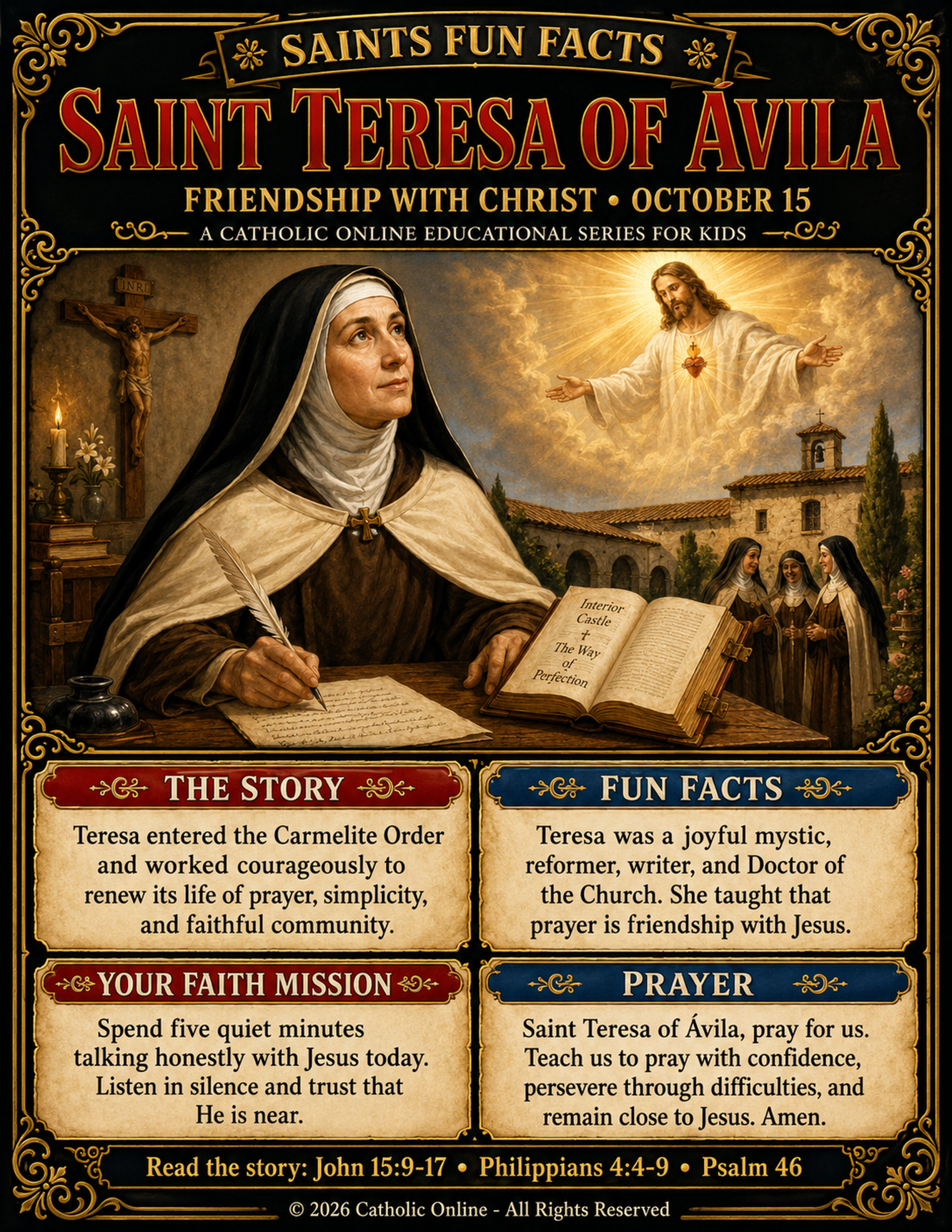 St. Teresa of Avila Fun Fact Image