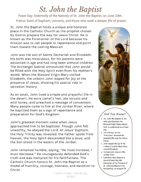 St John the Baptist bio pdf