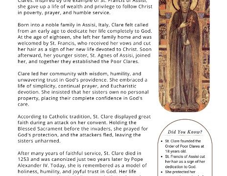 St. Clare of Assisi bio pdf