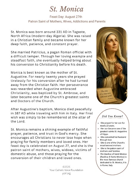 St. Monica Bio (FREE PDF)
