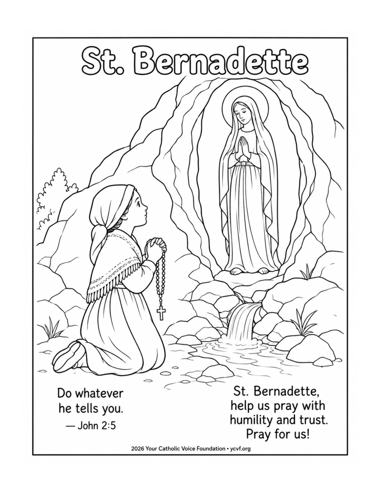 St-Bernadette-Coloring-Page