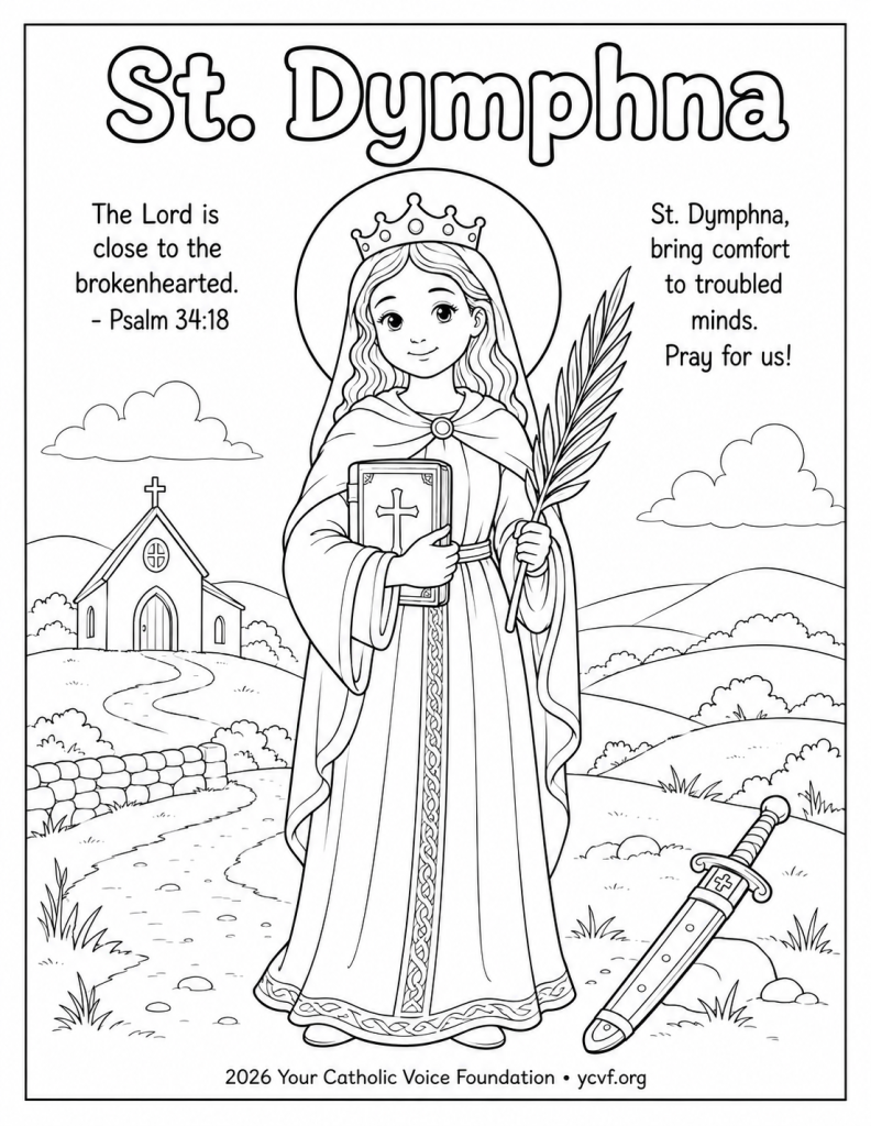 St-Dymphna-Coloring-Page