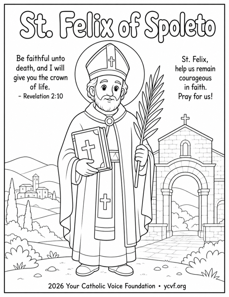 St-Felix-of-Spoleto-Coloring-Page