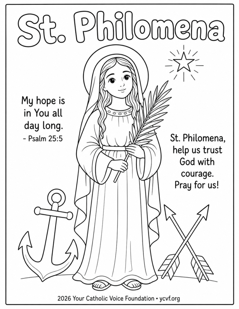 St-Philomena-Coloring-Page