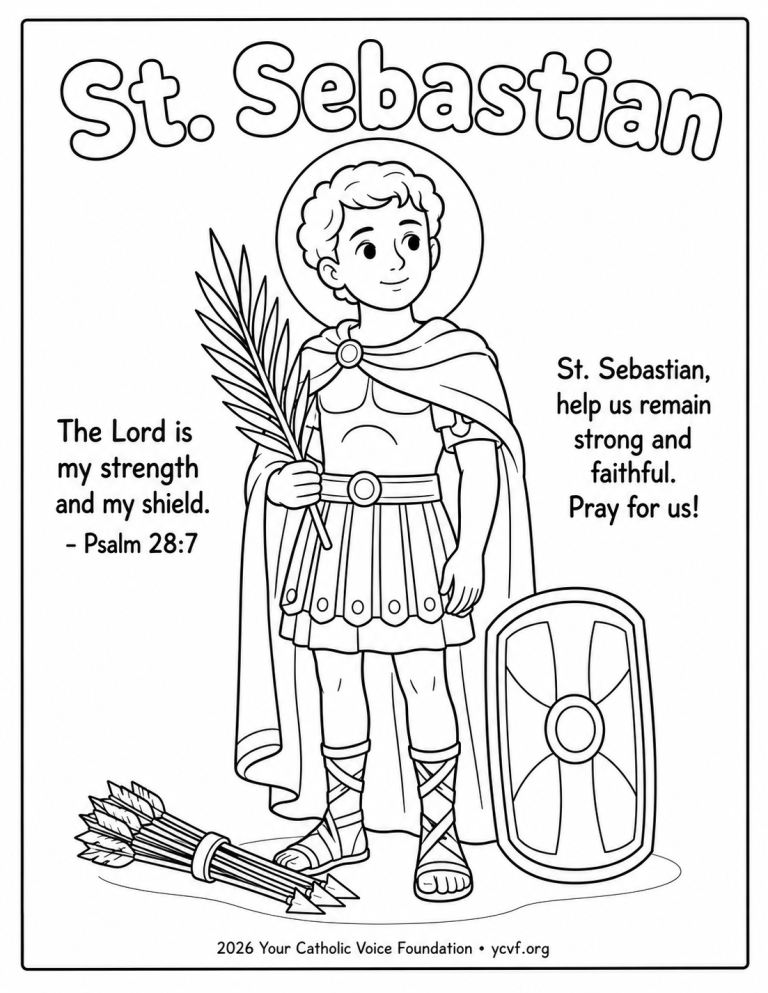 St-Sebastian-Coloring-Page