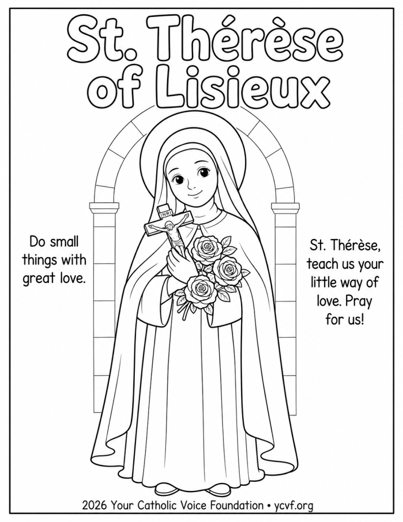 St-Therese-of-Lisieux-Coloring-Page