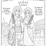 St-Victor-and-St-Corona-Coloring-Page