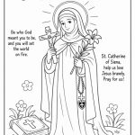 St. Catherine of Siena Coloring Page pdf