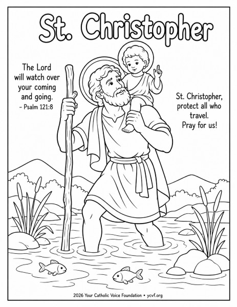 St. Christopher Coloring Page pdf
