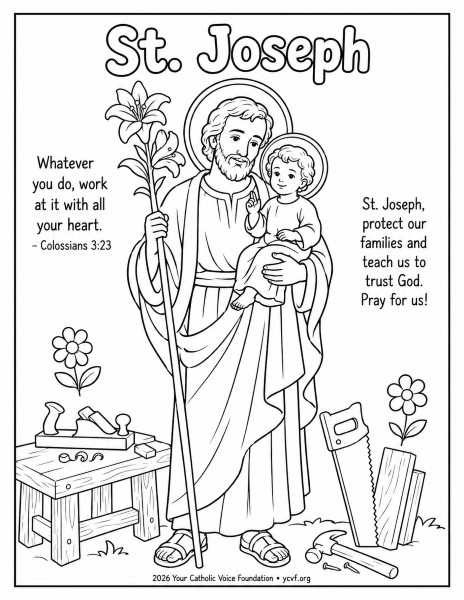 St. Joseph Coloring Page pdf