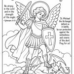 St. Michael the Archangel Coloring Page pdf