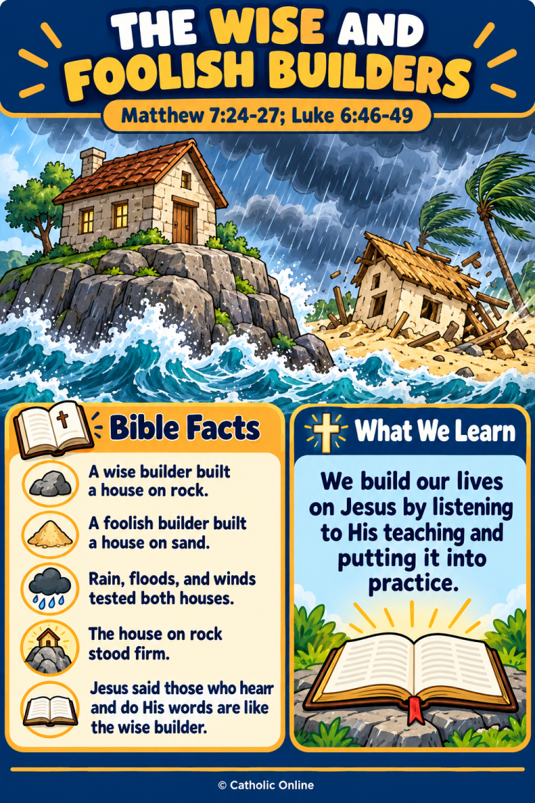The Wise and Foolish Builders – Bible Fun Facts (FREE PDF)