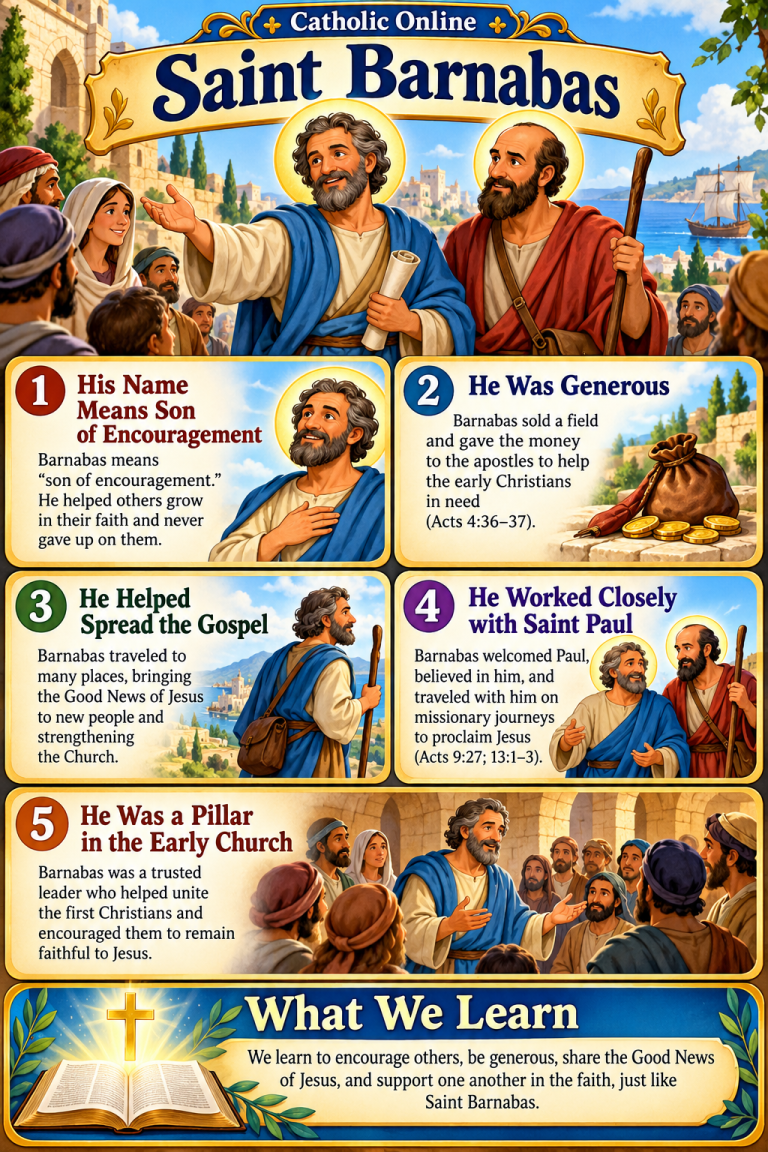 Saint Barnabas – Catholic Church Feasts Fun Facts (FREE PDF)
