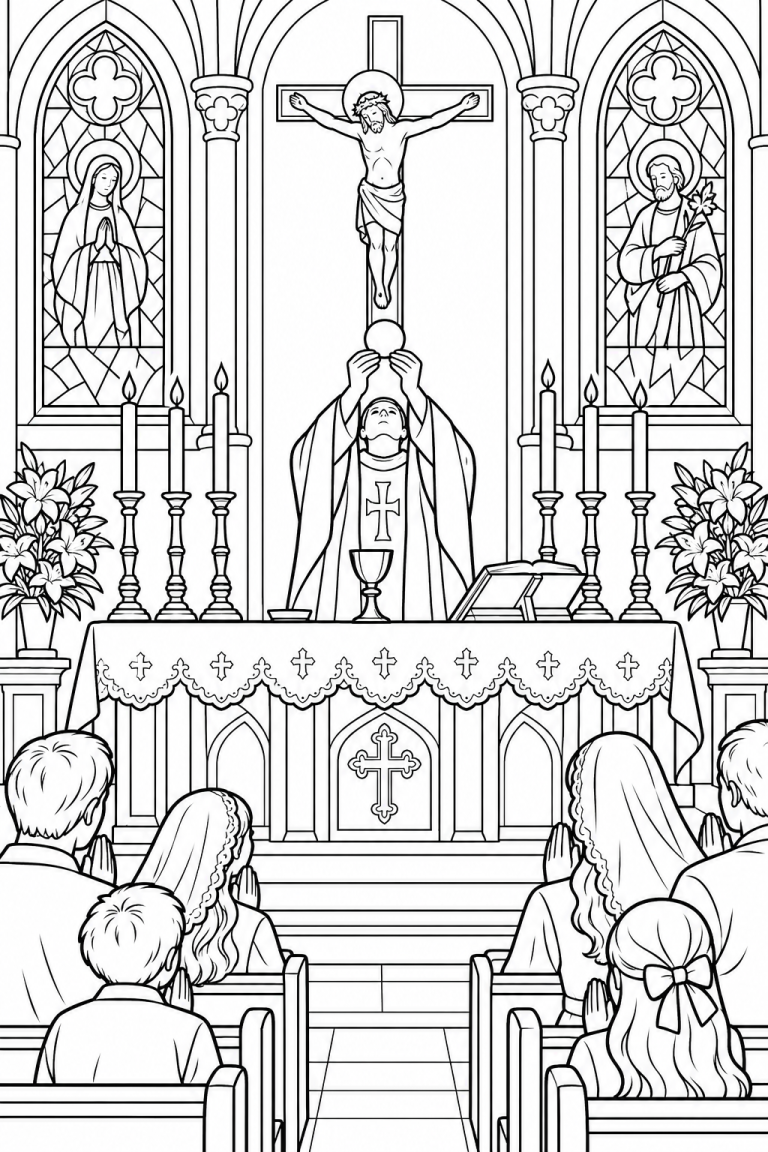 The Mass - Catholic Coloring Book (FREE PDF) | Catholic Online