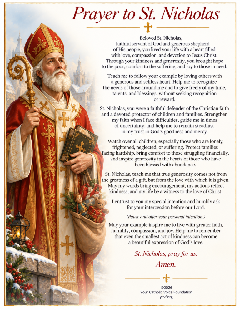 Prayer to St. Nicholas with Devotional Artwork