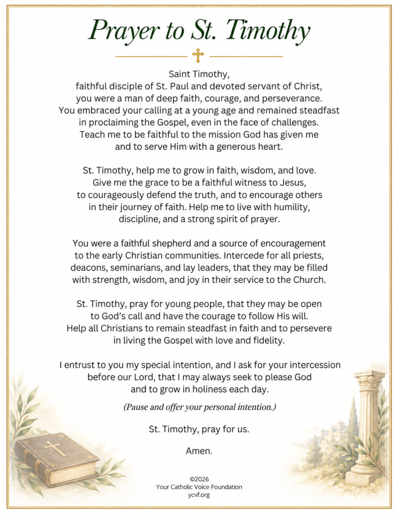 Prayer to St. Timothy