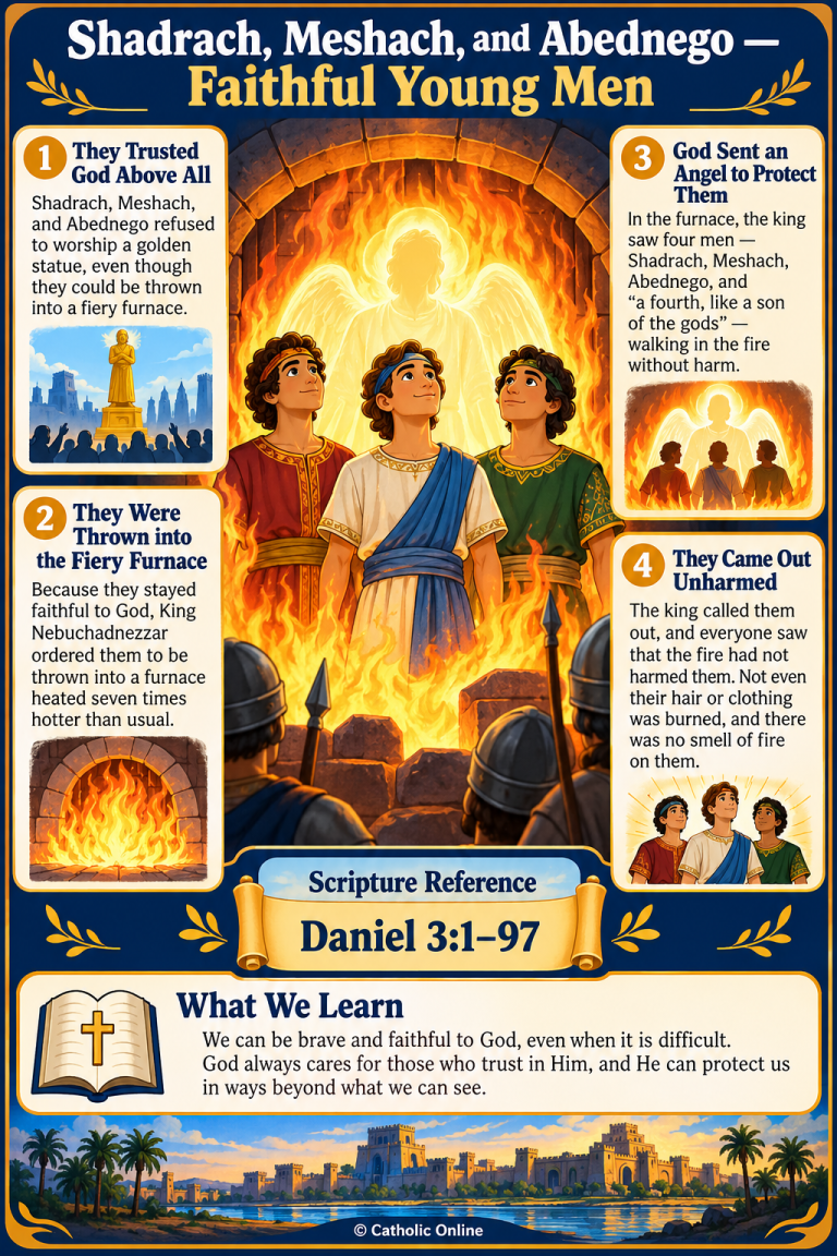 Shadrach, Meshach, and Abednego — Faithful Young Men — Bible Fun Facts (FREE PDF)