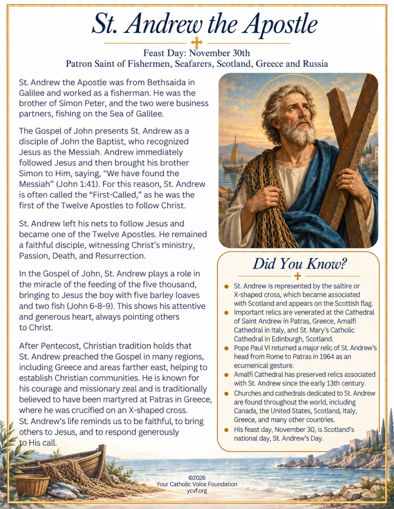 St. Andrew Apostle Bio