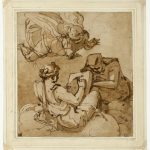 Allegorical Subject (Angel above Two Sibyls)