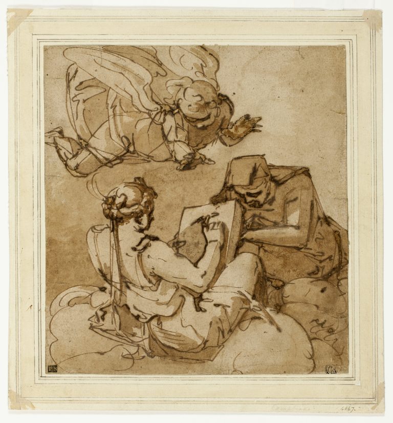 Allegorical Subject (Angel above Two Sibyls)