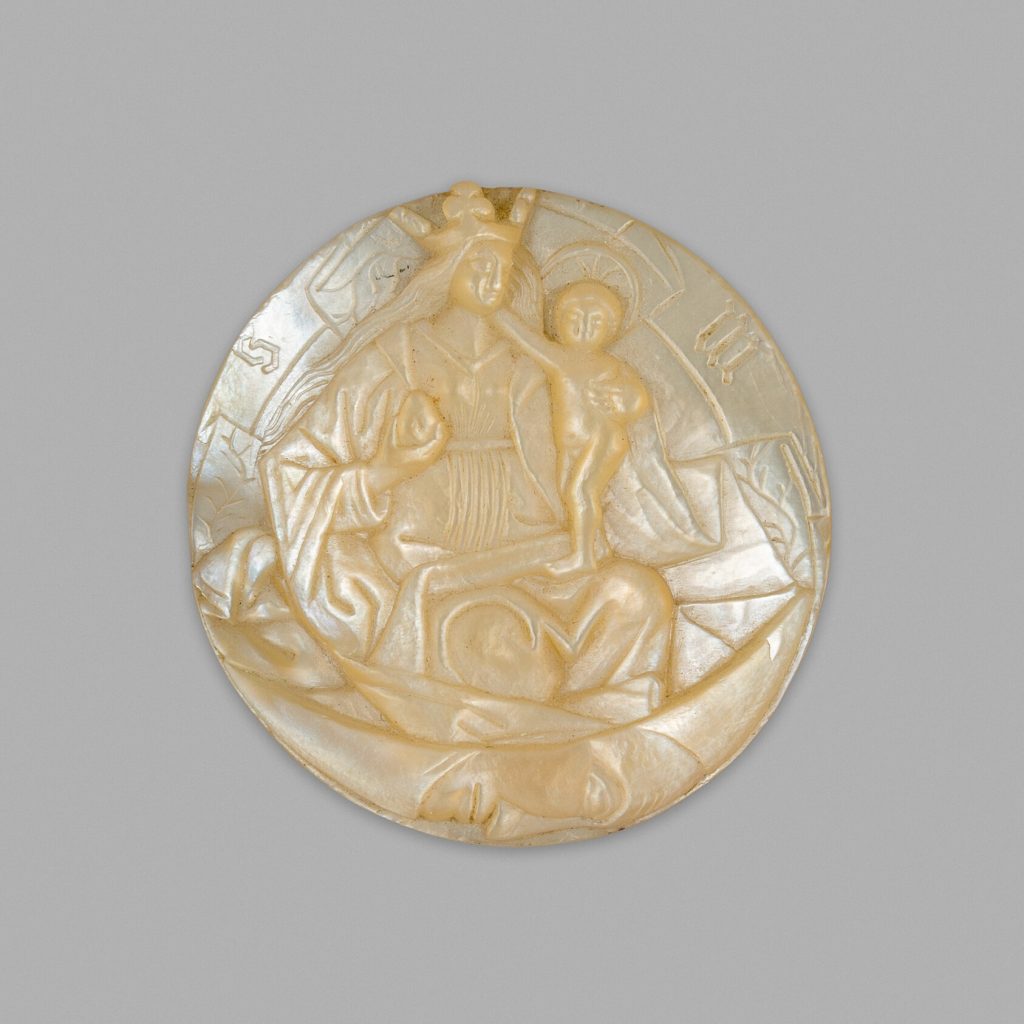 Cover of a Reliquary Container with the Virgin and Child on the Crescent Moon