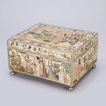 Dressing Box Depicting the Finding of Moses and Scenes from Abraham and Hagar