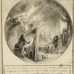 Gabriel de Saint-Aubin Executing the Portrait of the Bishop of Chartres