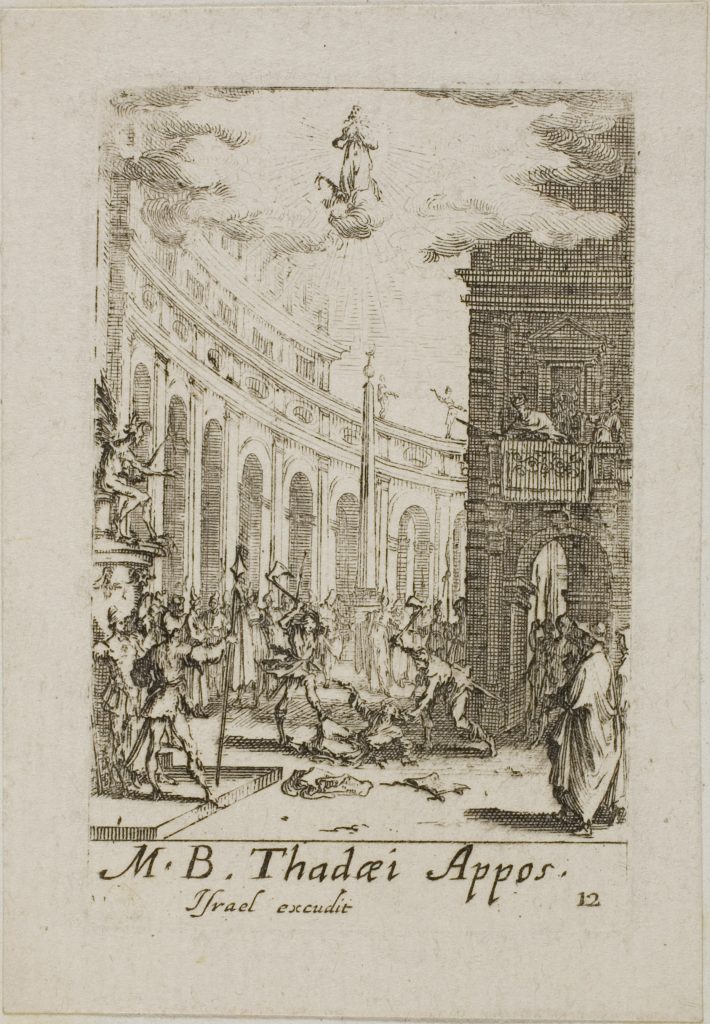 Martyrdom of Saint Thaddeus, plate twelve from The Martyrdoms of the Apostles